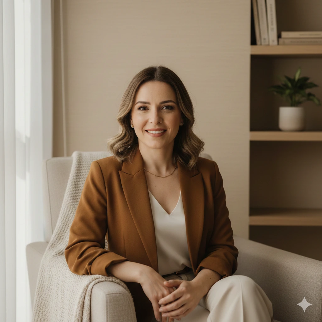 Psicóloga em Curitiba realizando atendimento clínico em consultório